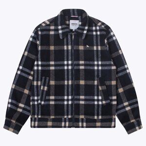 BNWT Wemoto - Donnie - Men's Navy Blue Plaid Heavyweight Worker Jacket